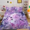 3D Blomstermønster Sengetøy, Soverom Dyne og Putetrekk 2 Deler/3 Deler, Full Størrelse Sengetøy, Hjemmedekorasjon