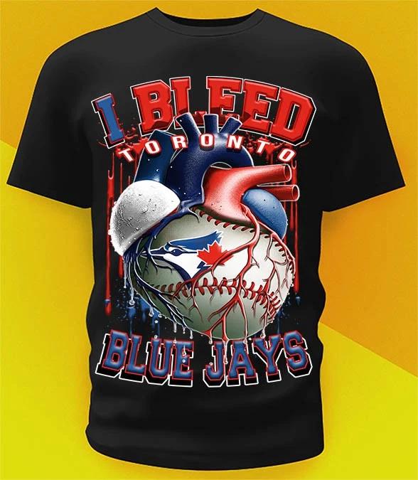 Toronto Blue Jays Bleed Shirt Sizes!! Youth-6XL M
