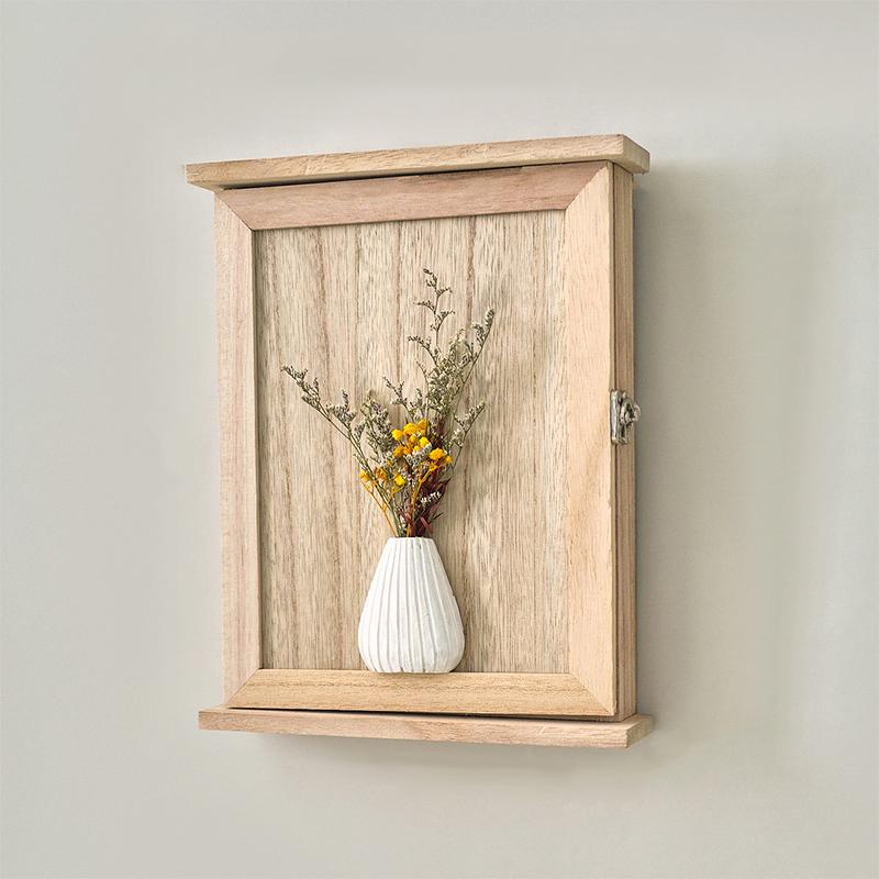 

1PC Organizer Smooth-Finished Wooden Solid-Wooden Storage Sturdy Box Handcrafted Handheld Durable Vintage Desktop 25x19.5cm