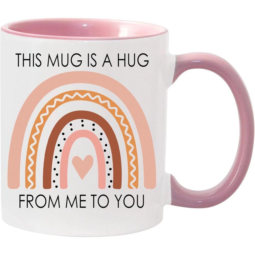 Керамическая кофейная кружка с радужным рисунком 301-400ml