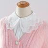 Perfect Match Womens Shirt Floral Embriodery Lapel Fake Collar For Women Removable Detachable Collars Blouse Sweater False Collars Fuax Cols