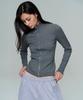 ERA Women Fitted Cable Zip Knit - Gray