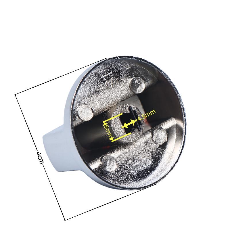 2/4Pcs 6mm Cooker Oven Hob Control Knobs Switch Gas Stove Knobs Kitchen Cooktop Control Accessories for Gas Stove