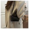 Women Simple Solid Color Suede Small Square Crossbody Handbag For Daily Use