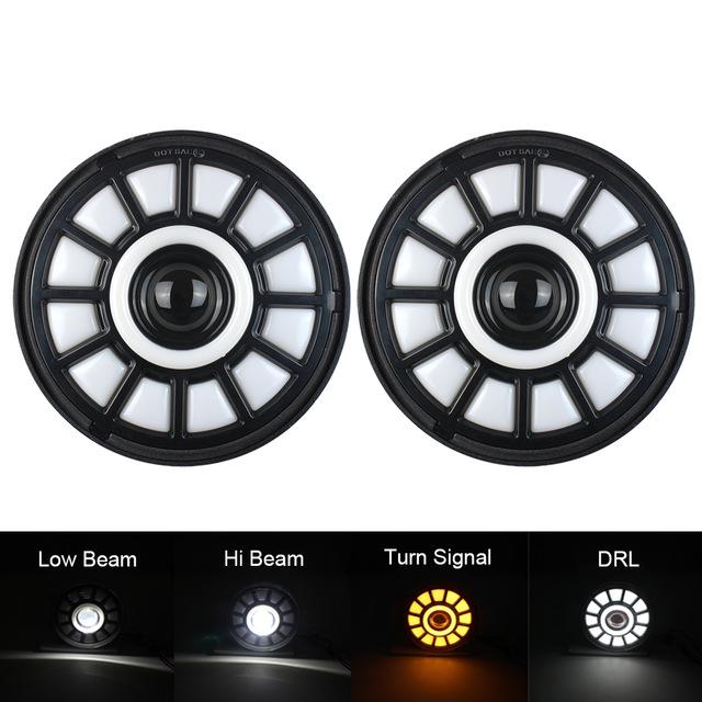 For Nissan Patrol Y60 Hummer H1&H2 Lada 4X4 7inch LED Headlight DRL For Jeep Wrangler TJ JK LJ CJ 7inch for Land Rover Defender