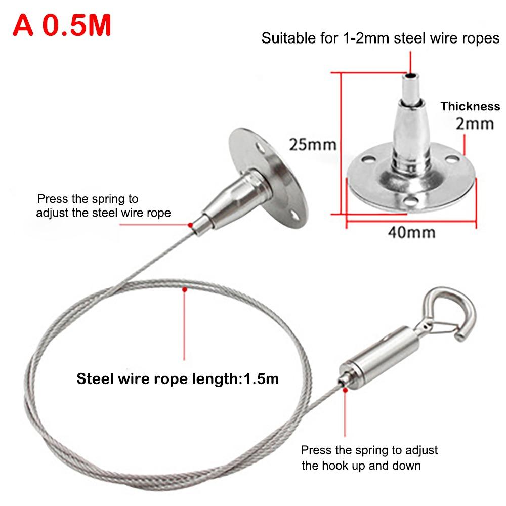 High Quality Stainless Steel Wire Rope Adjustable With Locking Retractable Fastening Lighting Hanging Wire