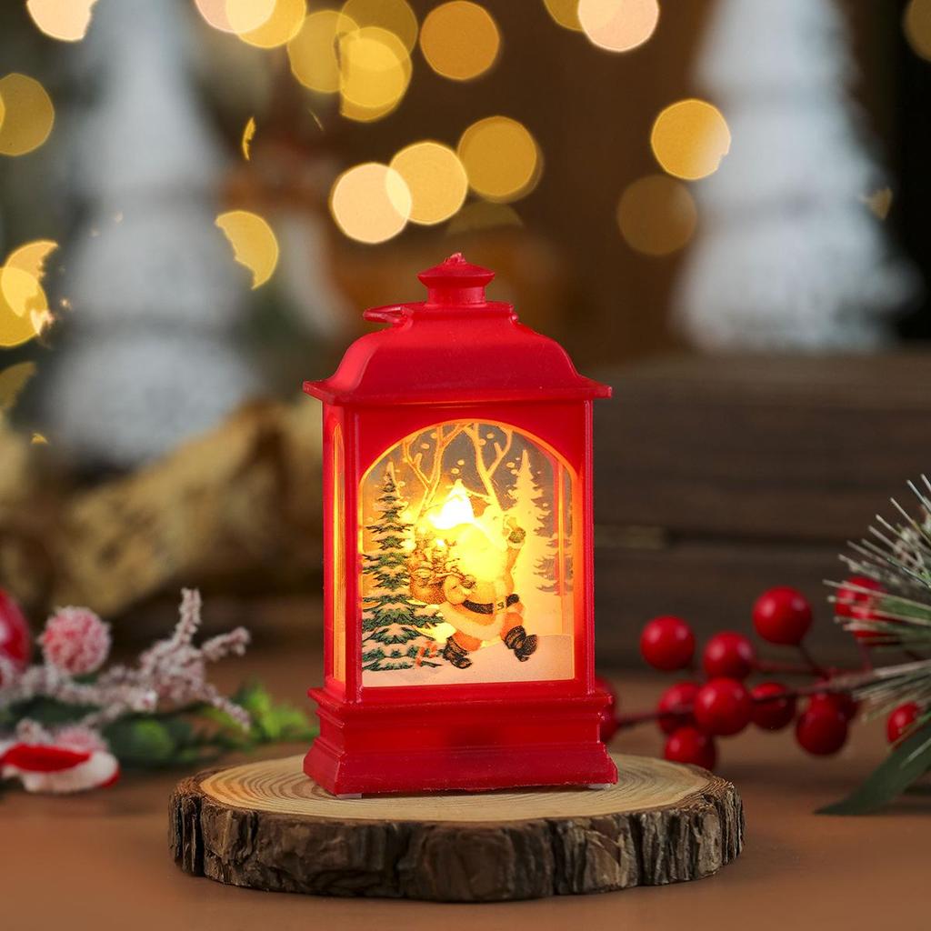 Christmas Lantern Candle Holder: Festive Night Light and Desktop Ornament