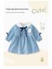 Spring Autumn Baby Girls' Cute Plaid Princess Dress - Pure Cotton Skirt