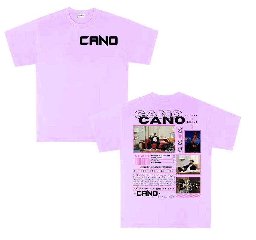 Rapper Cano Triana Tour 2025 Maglietta Grafica Uomo Hip Hop punk Manica Corta T-shirt Oversize Unisex Cotone T-shirt streetwear
