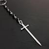 Shi Yong Gothic Black Rose Sword Rosary Necklace - Retro Style