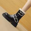 Winter Women Fur Snow Ankle Boots Platform Flats Cotton Shoes Brand Designer 2025 New Warm Short Plush Chelsea Sport Botas Mujer