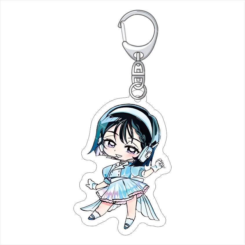 

Alien Stage Japanese Anime Peripherals Q Version Acrylic Keychain Collectible Backpack Key Ring Creative Birthday Gifts Boy Plaything