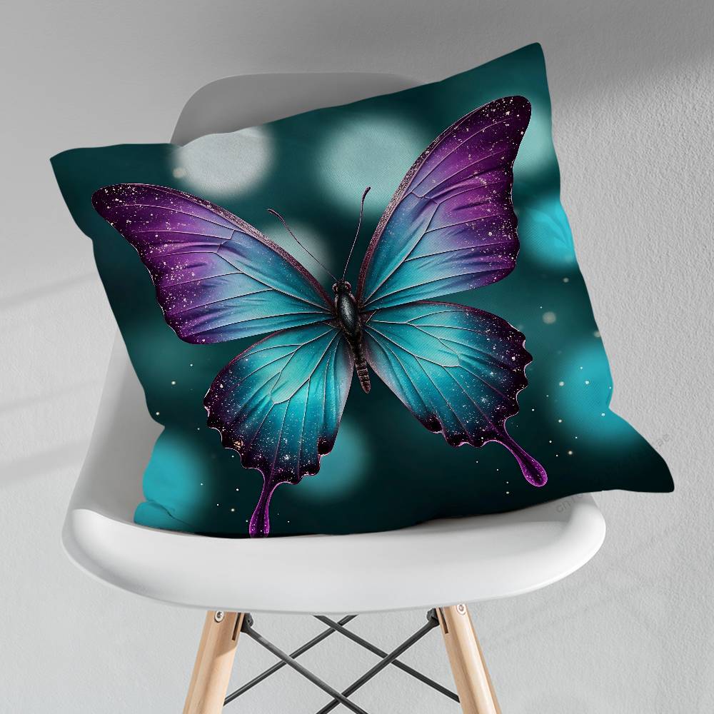 Beautiful Butterfly Art Throw Pillow Case Living Room Sofa Cushion Cover For Home Bedroom Decoration Protector