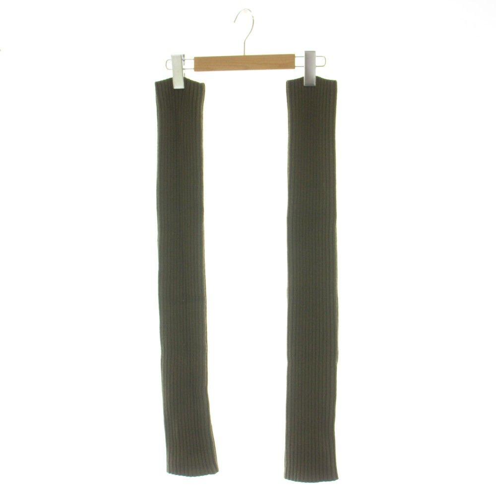Used ETRO leg warmers rib knit wool 3 khaki ES GY50