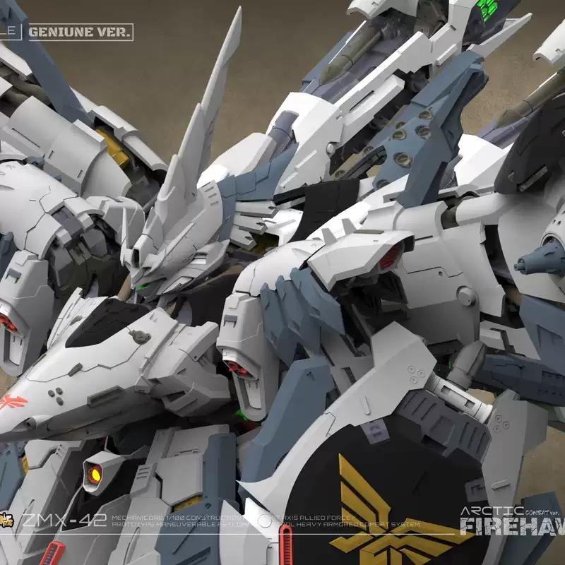 1/100Scale Mechanicore 10th Release 10th Anniversary Commemorative Edition ZMX-42 "Firehawk" White Nightingale Plastic Model Kit