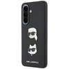 Karl Lagerfeld Case with Karl&Choupette Heads Pins&Logo for Samsung Galaxy A37 5G Black