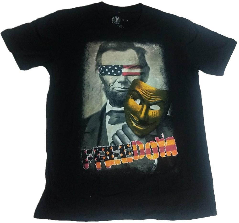 Freedom Abe Lincoln Purge We The People American Flag U.S.A Mens T-Shirt Unisex T-Shirt XXL