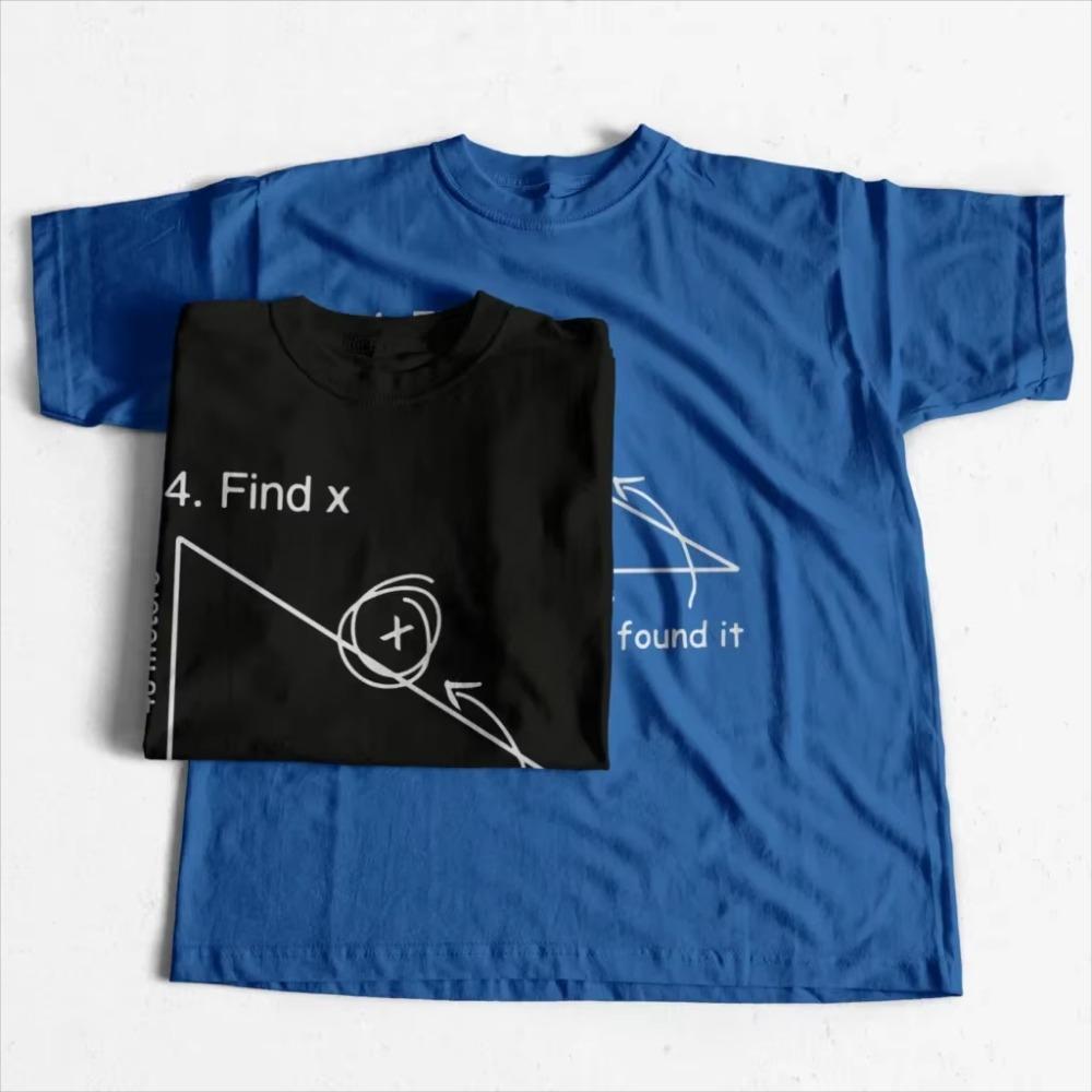 COOLMIND QI0213A  Short Sleeve Math Print Men T Shirt Casual Street Style T-shirt  Cool Funny Loose  Tshirt Pthd