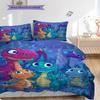 Dinosaur Pattern Bedding Quilt Set Quilt Cover Pillowcase Home Decoration Birthday Gift (1 * Duvet Cover + 2 * Pillowcase, Without Core)