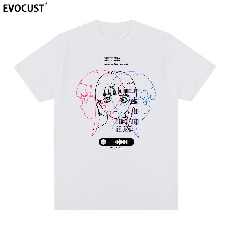 Serial Experiments Lain Classic Japanese Glitch Aesthetic Manga Anime T-shirt Cotton Men T Shirt New TEE TSHIRT Womens Tops