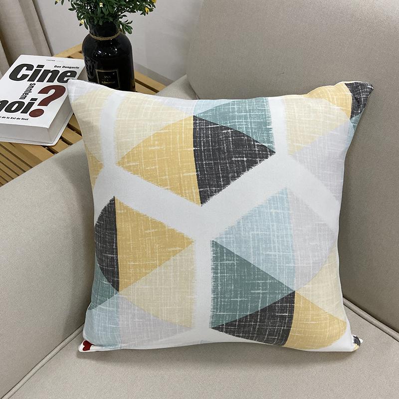 Polyester Pillow Case Cushion Cover 45x45cm Artistic Plaid Decoration Sofa Bedroom Throw Pillows