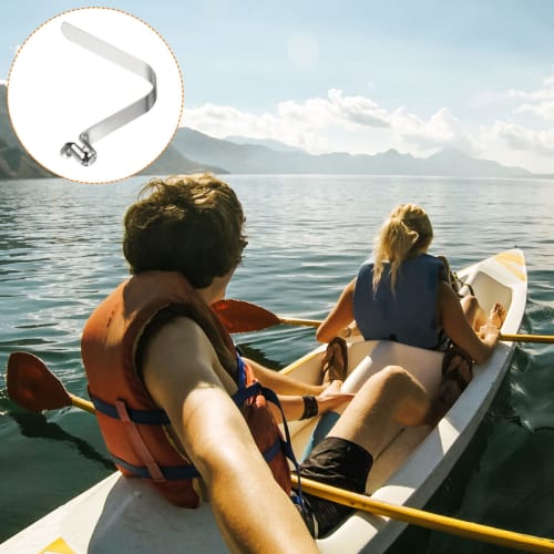 PATIKIL 10x8mm Kayak Paddle Snaps, 8pcs Pole Push Buttons, Spring Clips, Steel Hollow Buttons, Locking Tubes, Single Pins for Camping Awnings and Tent