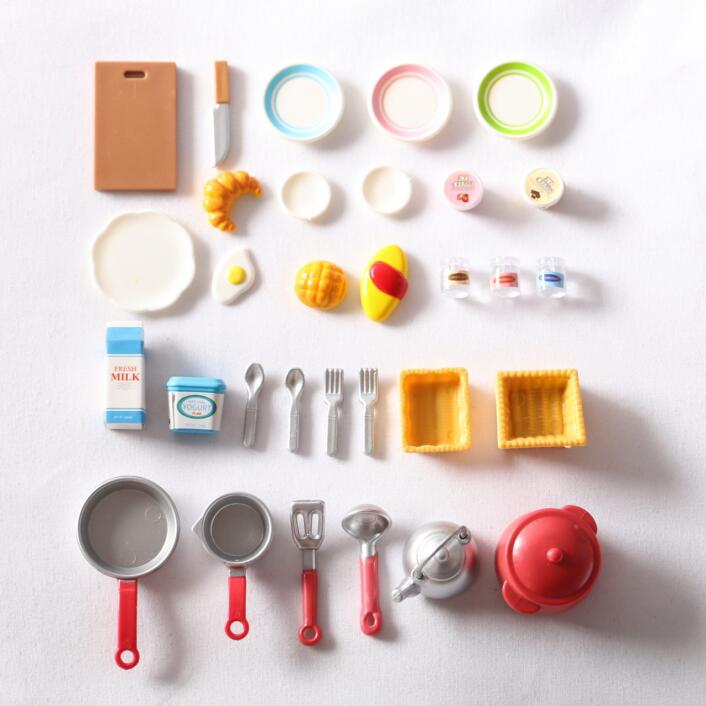 Mini Dollhouse Miniature Kitchen Utensil Cooking Ware Play Kitchen Toy Mini Pot Boiler Pan with Lid Kettle Doll House Acc