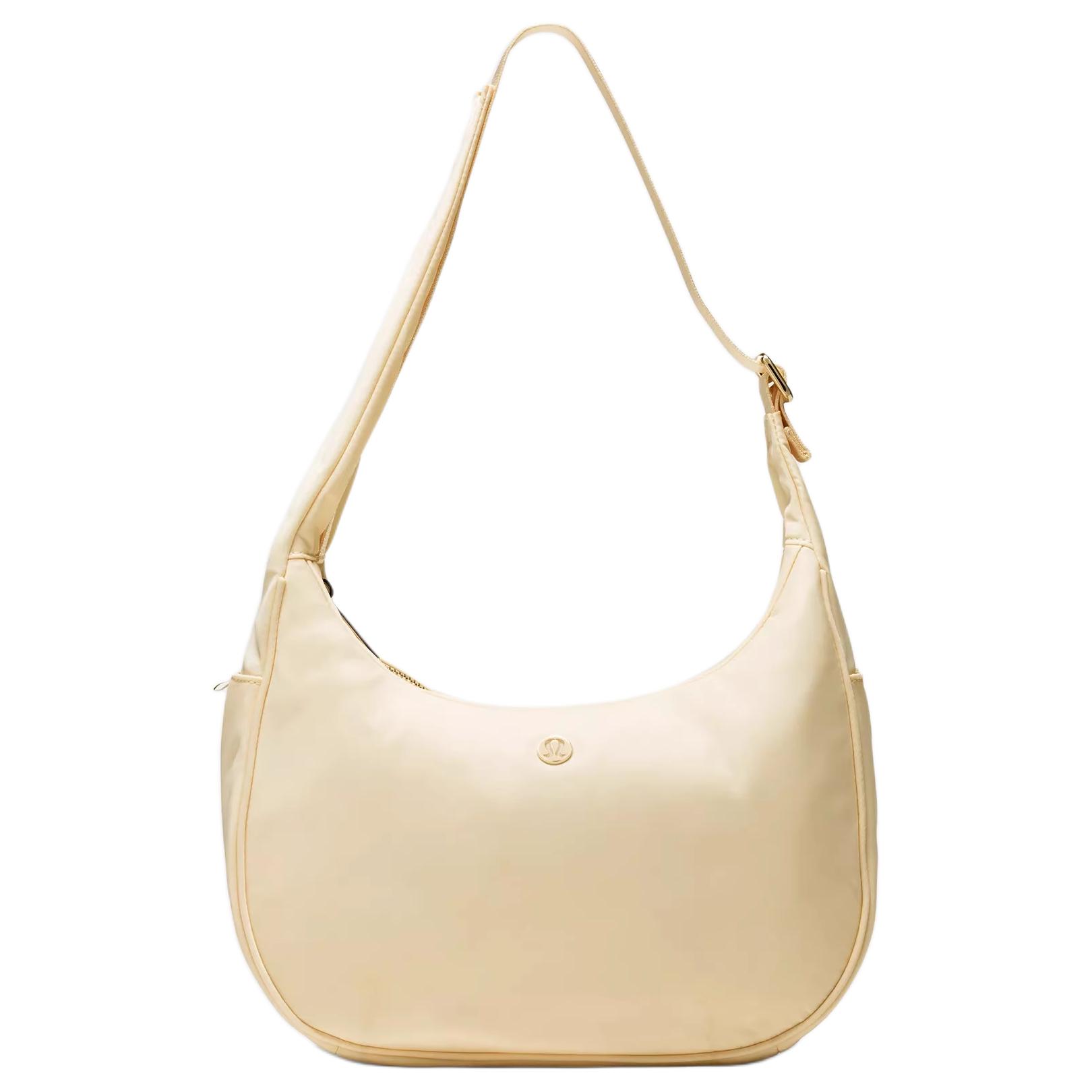 Lululemon City Essentials 4L Adjustable Strap Nylon Tote Shoulder Bag Women bags Cream-Yellow LW9FRTS-1 Cream Yellow