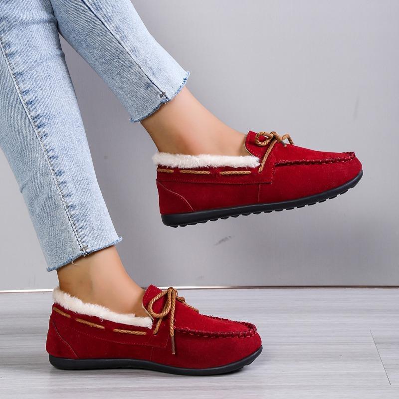 

Зимние женские туфли Plus Fluffy Shoes женские туфли на плоской подошве из хлопка 41 бордовый