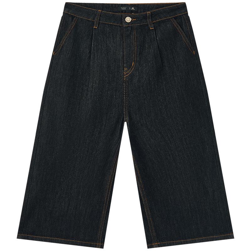 EICHITOO Women s High-Waist Loose Denim Capris M
