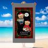 Christmas Printed Beach Towel Soft Quick Dry For Indoor Outdoor Home Use Holiday Gift