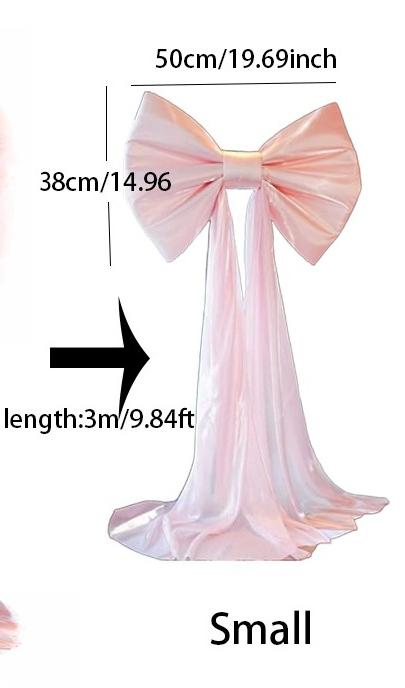 1pc Giant Pink Bow Party Decoration, Elegant Festival Event Decoration Polyester Pendant Suitable for Weddings and Celebrations