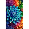 5dDiamond Painting DIY DIMENSIUNE MARE ROUND Kit de pictură pentru începători pentru adulți Dreamflower Color Gradient Model Broderie Mozaic Art Picture Decor Home