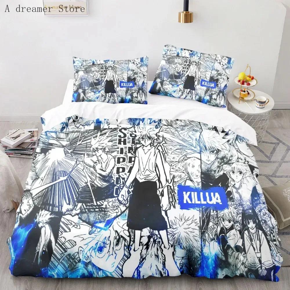 

3d Hunter X Hunter Комплект постельного белья Twin Full Queen Size Anime Комплект постельного белья для детей Пододеяльник для спальни Домашний декор 70x133cm