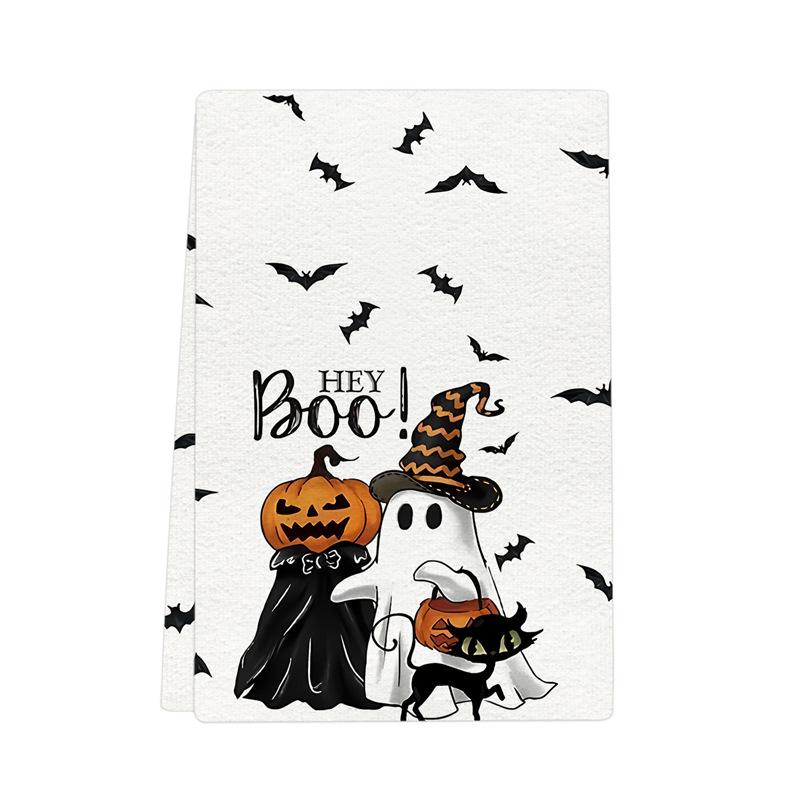JIT Dropshipping Thanksgiving & Halloween Microfiber Kitchen Towels - Holiday Decorative Dish Towels