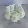 Creative Cartoon Cat Candle Holder Ring-Shaped Cute 3D Printed Candlestick Decorative Black Kitten Ornament Apartment