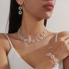 European & American Cross-border French Elegant Retro Pearl Necklace & Bracelet Set