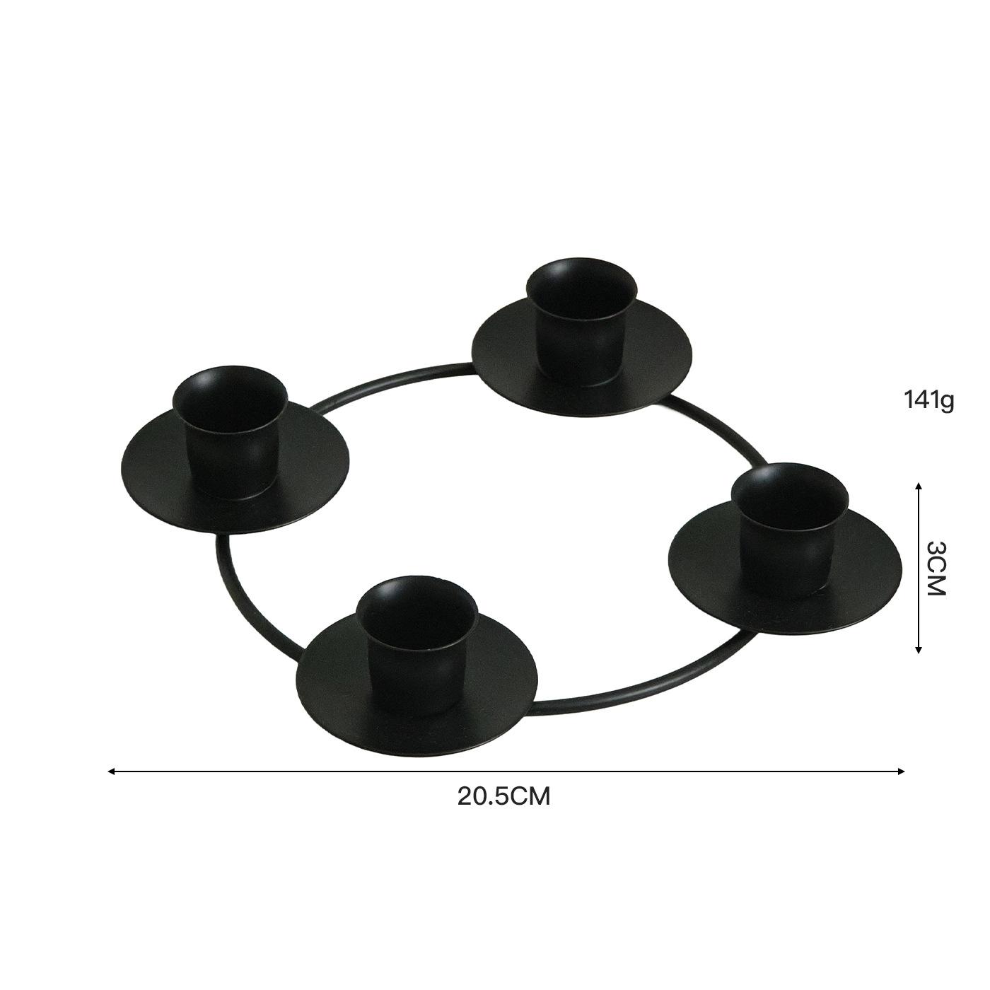 

European Simple Light Luxury Wrought Iron Decoration Candlelight Dinner Household Wedding Candlestick Decoration 1pc