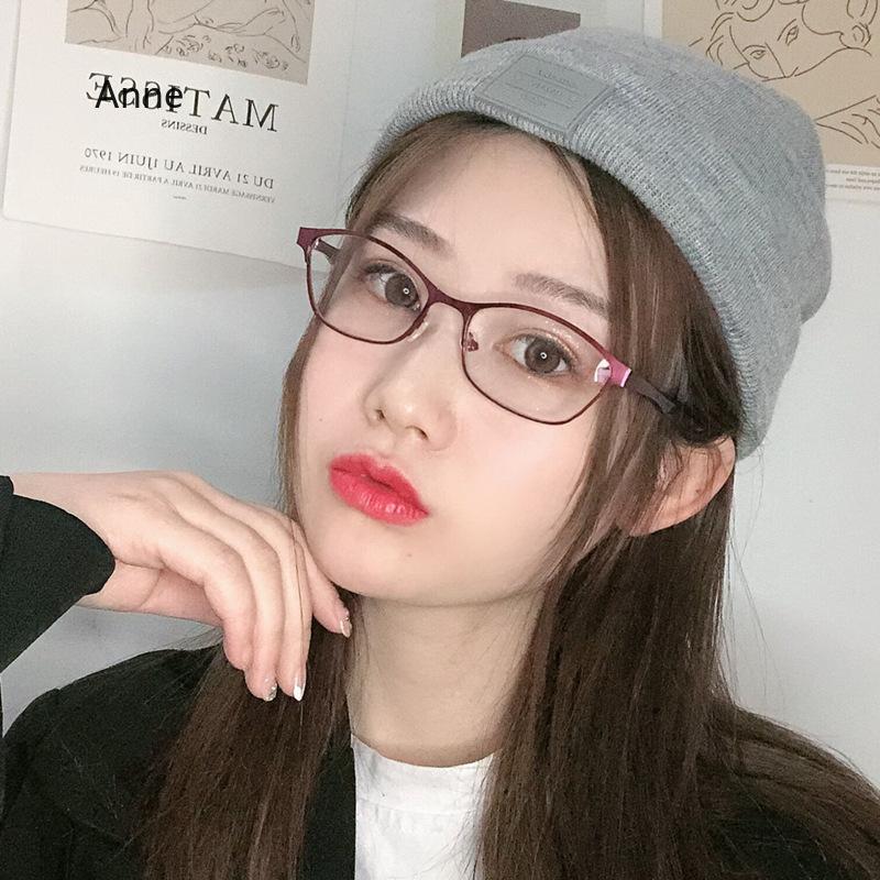 Women Anti-blue Light Reading Glasses Pink Purple Full Frame Presbyopia Computer Glasses Prescription Eyewear Diopter 0 To +4.0