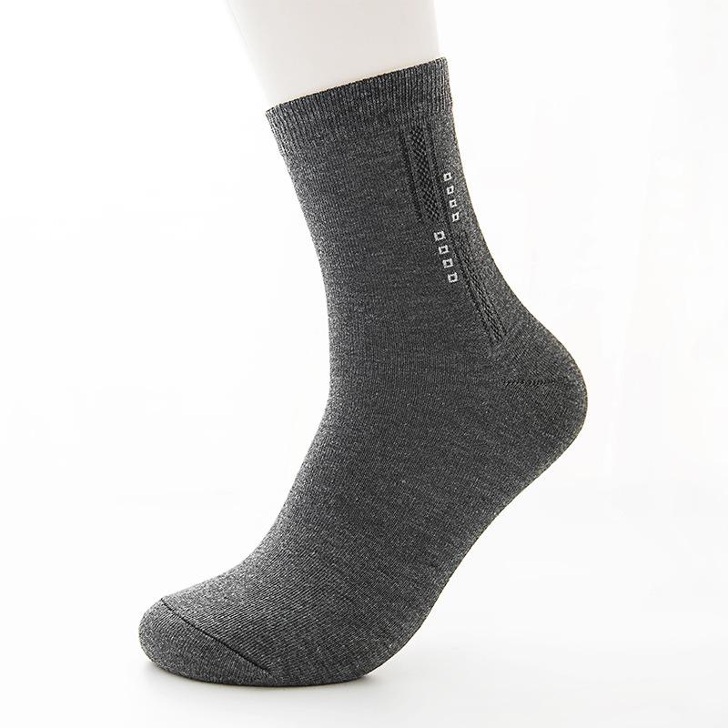 Men Spring and Autumn Simple Business Odor Proof Breathable Sweat Absorbing Tube Socks