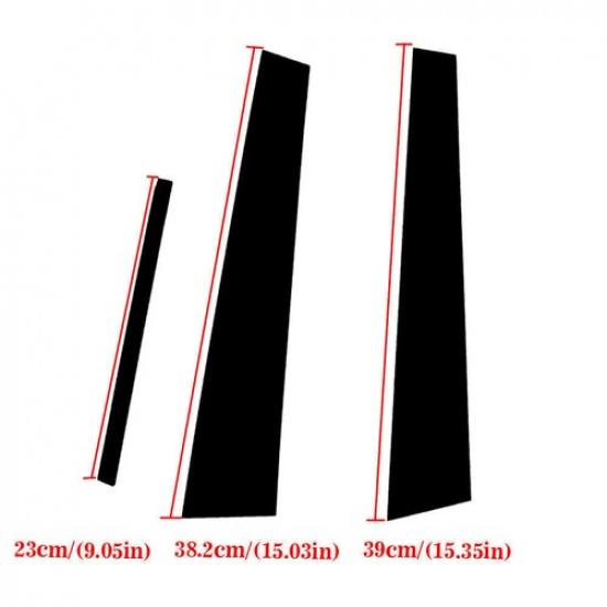 For Dodge Charger 2011- 6pc Black Pillar Posts Set Door Trim Piano Cover Kit