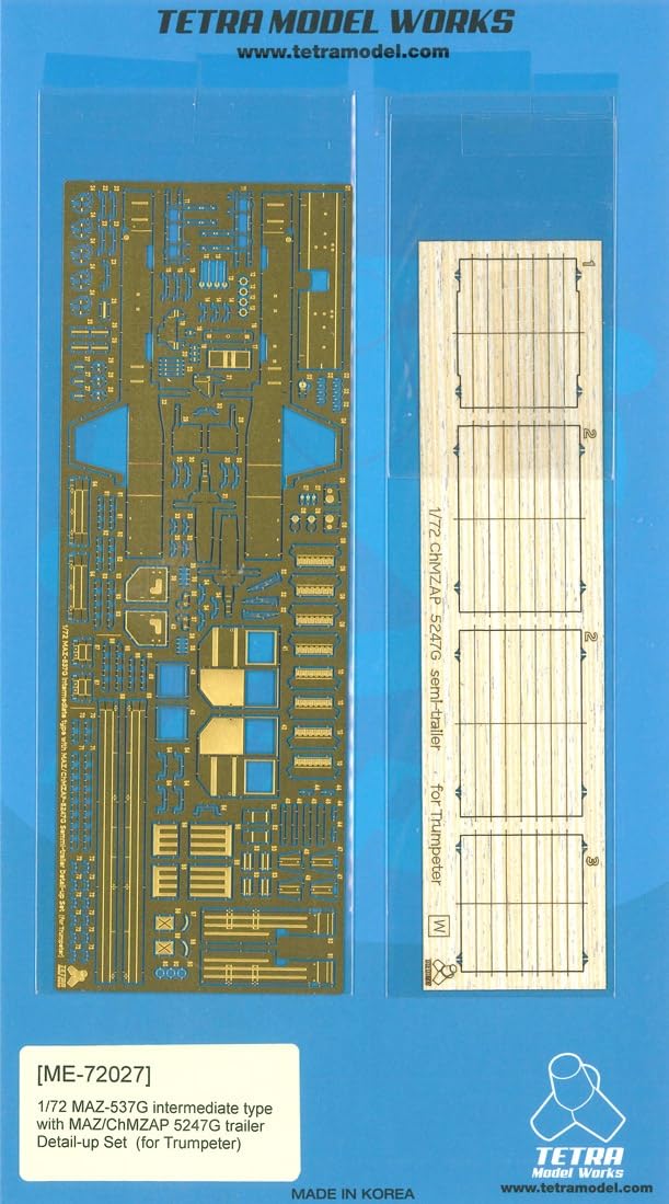 

Трактор серии ME Tetra Model ЧМЗАП 5247Г Пластиковые детали для модели ME7227 1/72 МАЗ-537Г и полуприцеп (TR)