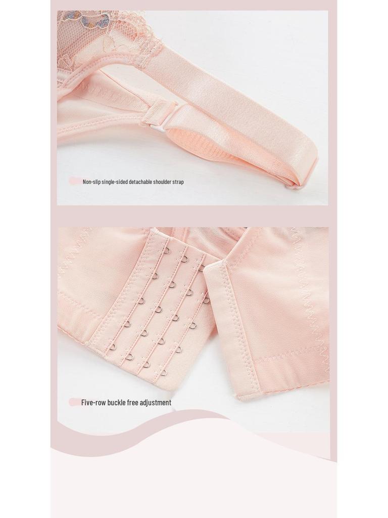 Adjustable Essential Oil Cup Bra: Thick Gathering, Side Support, Anti-Sagging Soft Underwire Lingerie for Women.