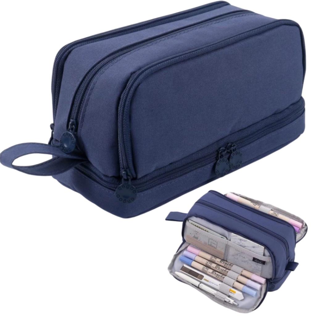 Large Capacity 4-Compartment Pencil Case,Multifunctional Color Pencil Pouch for School Supplies,Unisex Pencil Bag