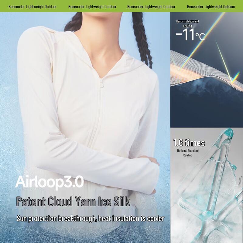 Beneunder Women's Slim Fit Hooded Sun Protection Jacket