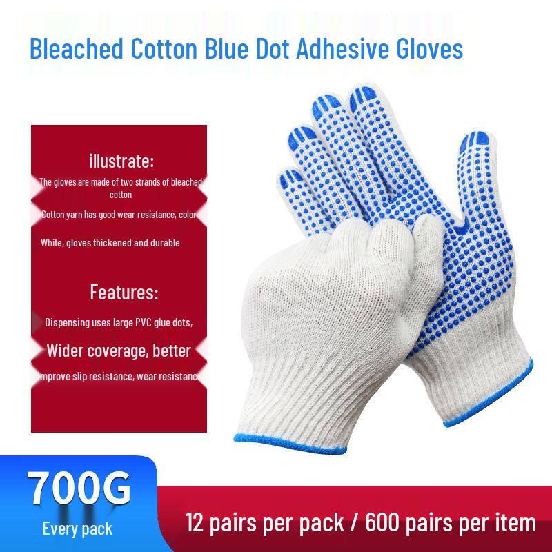 Thickened Non-Slip Dot Plastic Gloves for Construction and Handling - Wear-Resistant