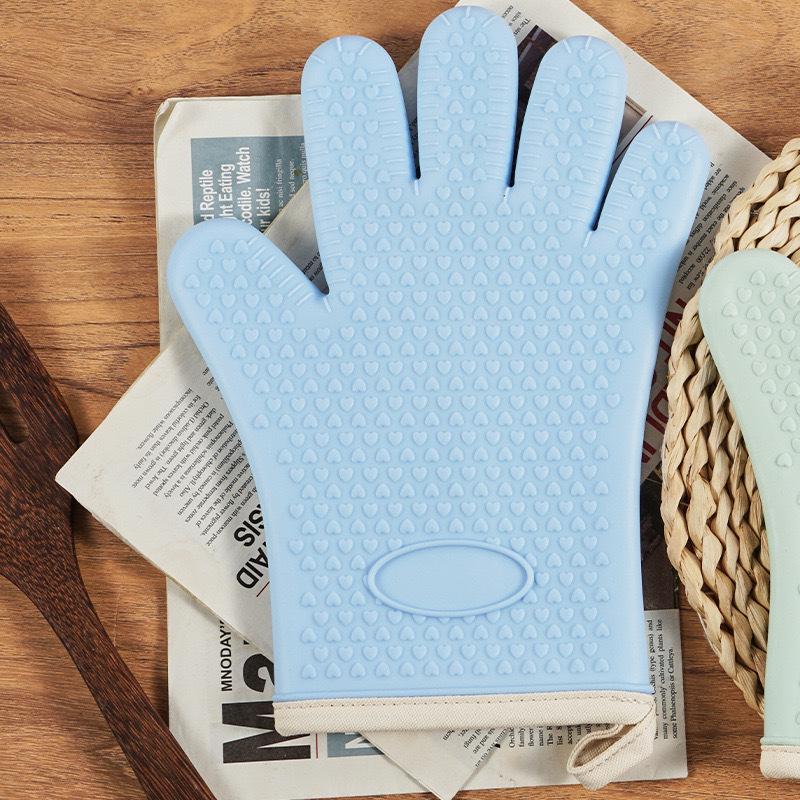 

Silicone-Cotton Heat-Resistant Five-Finger Baking Gloves