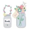 Sizzix Thinlits Jar of Flowers Cutting Die Set Authentic Japanese Product (17PK) [665079]