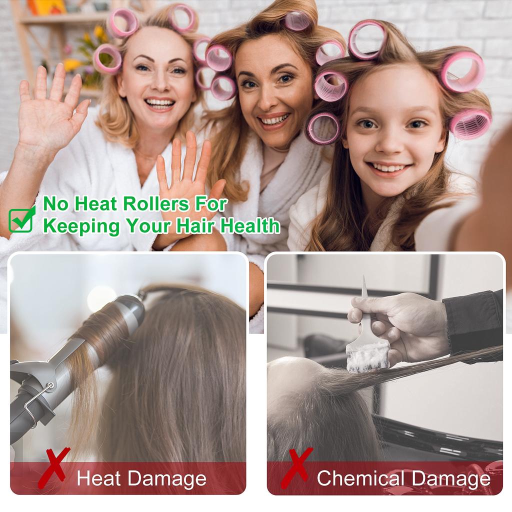 Hair Rollers Self Grip Salon Hairdressing Curlers DIY Curling Tool 10 Packs