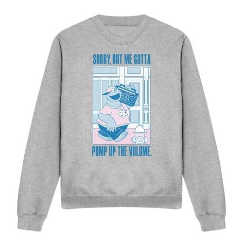 Sesame Street Unisex Adult Cookie Monster Heather Sweatshirt